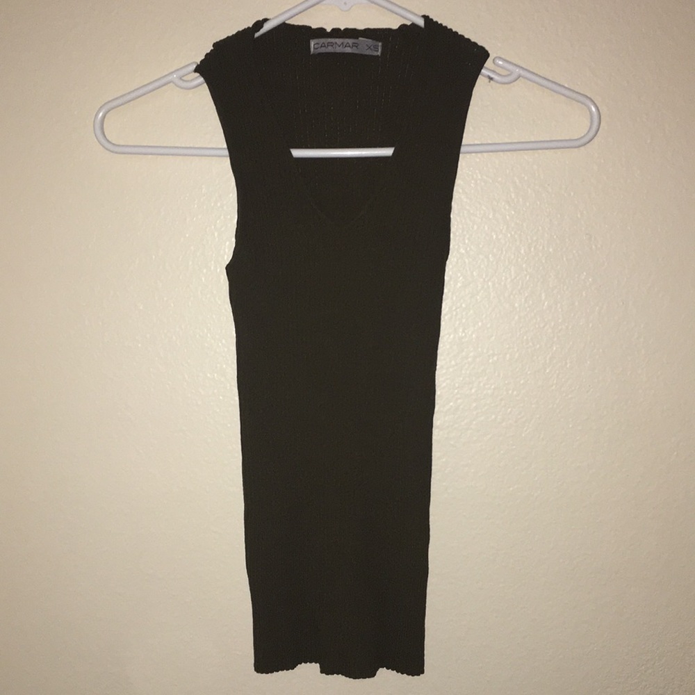 Camar Green V Neck tank top